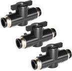 TAILONZ 6mm OD Push-to-Connect Fitting Ball Control Valve BVU-6 3Pcs