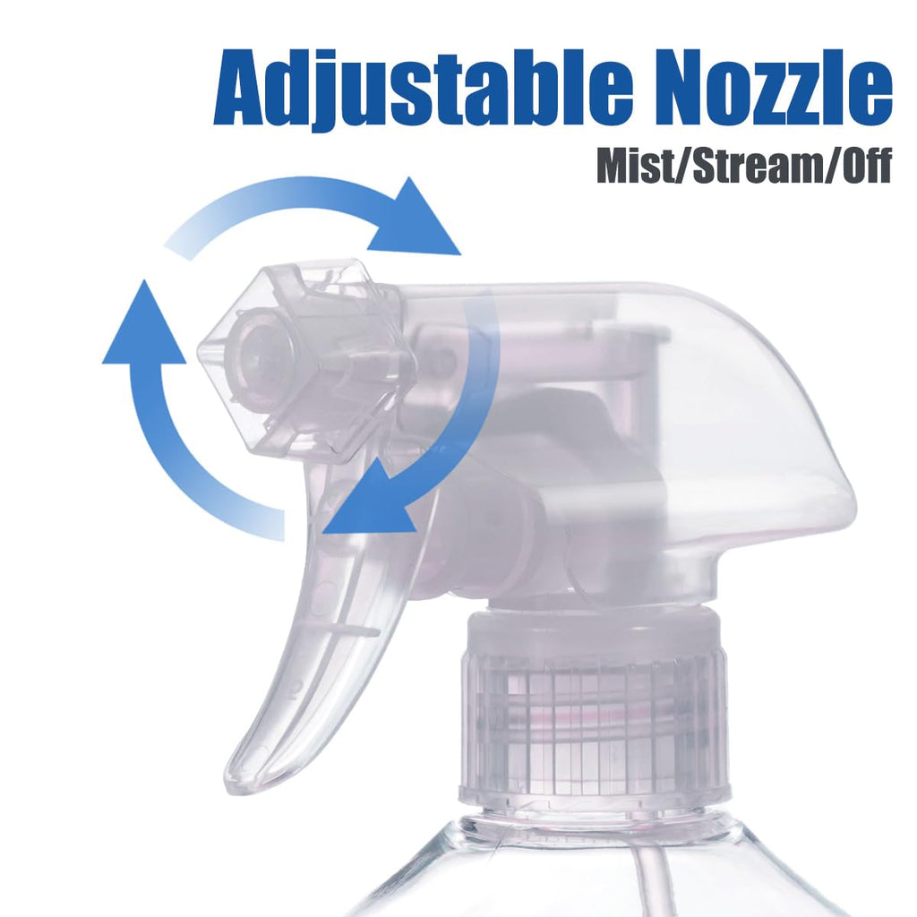 Spray Bottles - 16.9oz/2Pack - Premium Adjustable Spray Bottles for Cleaning - No Leak And Clog Mister Spray Bottle