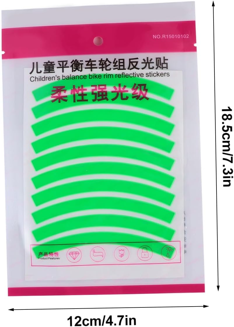 5 Pcs Reflective Tape Safety Stickers Xmas for Bike Spokes