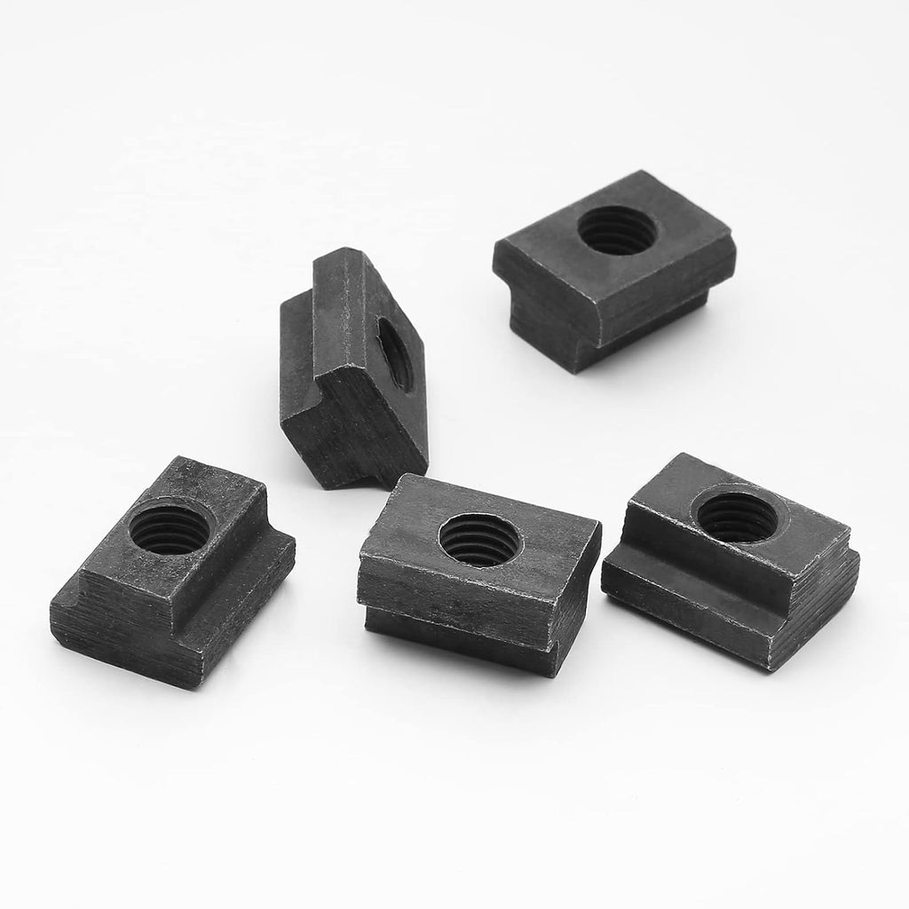 M10 T-Slot Nut, Black Oxide Finish, 5 PCS, 3/8 Threads