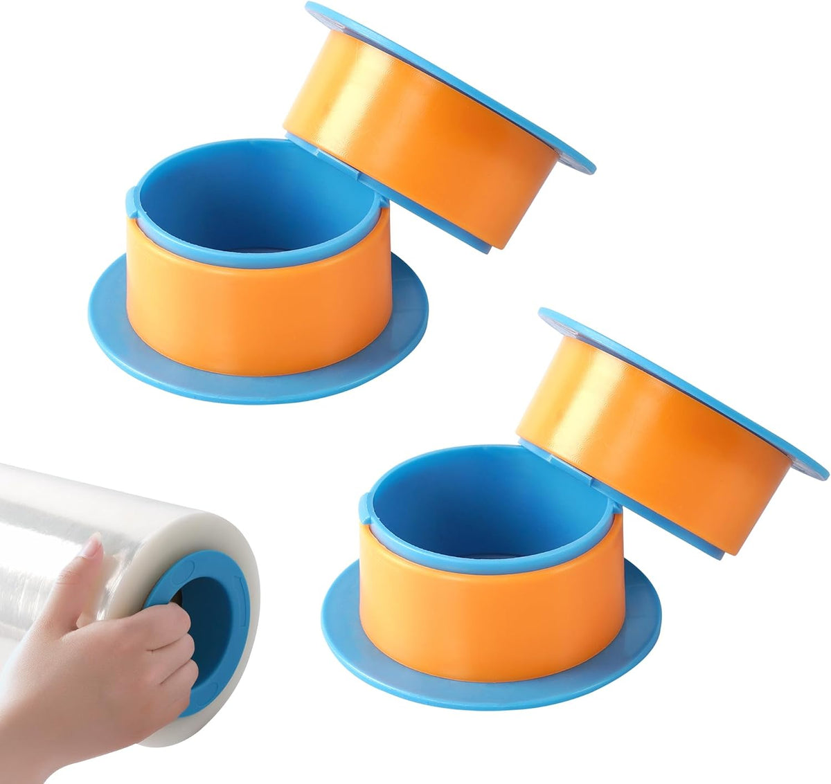 Stretch Film Dispenser Stretch Wrap Holder for 3"Core Blue 2 Pairs