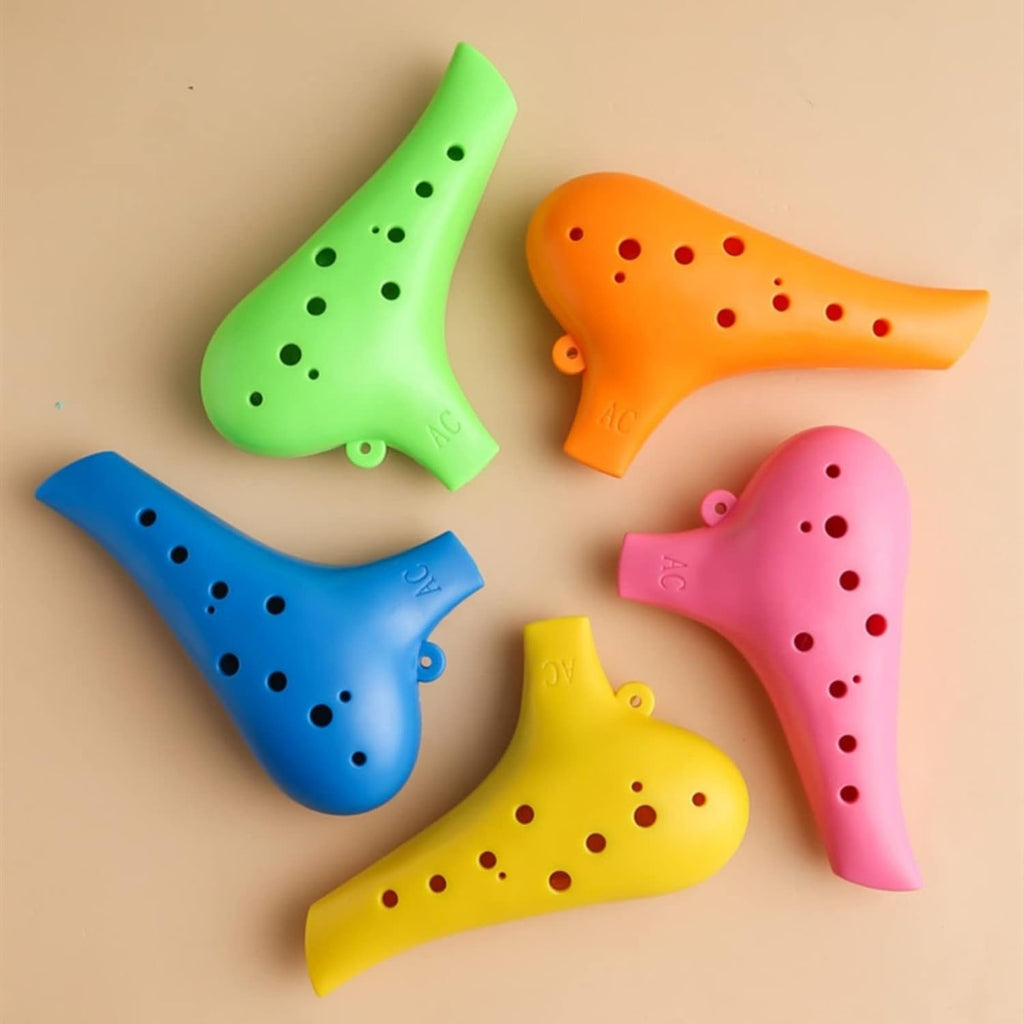 Plastic Ocarina Instrument 12 Hole Ocarina Alto C 12-Hole Easy Instrument (Blue)