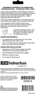 Suburban Magnesium Anode Rod for RV Water Heaters, Easy Install (233514)
