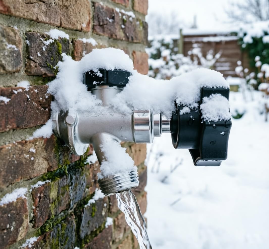 Frost Free Sillcock 14 Inch with Vacuum Breaker - Push Fit Connection - Lead-Free Brass Outdoor Faucet, Anti-Siphon