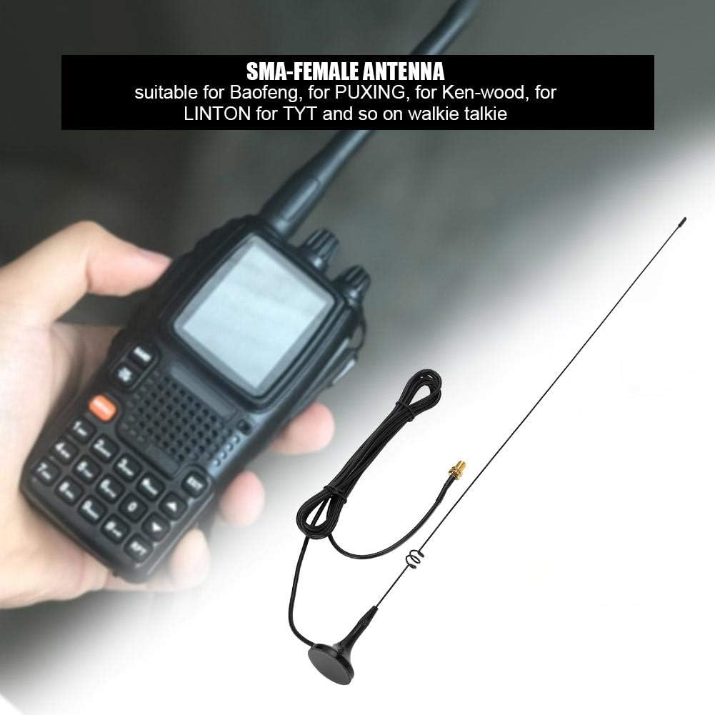 Car Antenna, UT-108 SMA-Female Dual Band High Gain Easy to Install, Magnetic Mount Antenna for Walkie Talkie