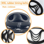 5-Pack MXL Timing Belt, 15mm Width 87MXL, Rubber Synchronous Drive Belt for 3D Printers, Robotics, Medical Equipment & CNC Machinery