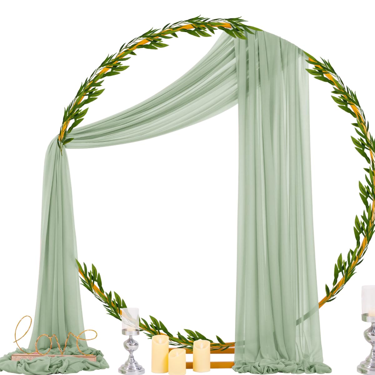 Wedding Arch Draping Fabric Sheer Curtain Drapes Birthday Party Home Decor