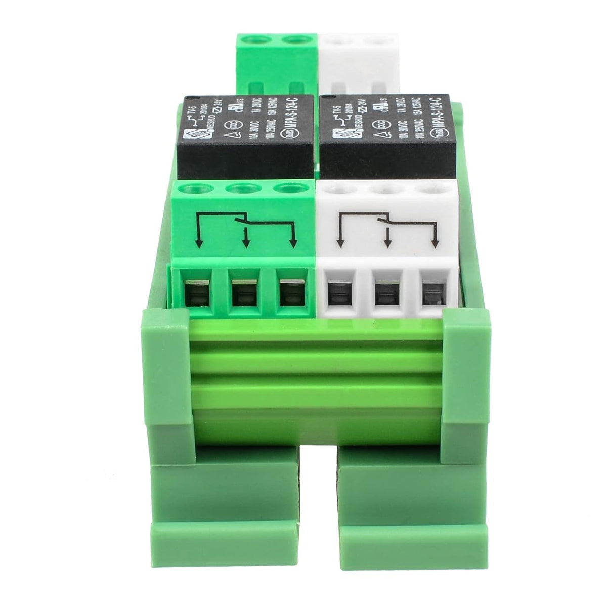 Relay Board, Relay Module 2 Channel 1 SPDT DIN Rail Mount 24V DC/AC