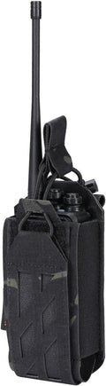 Tactical Universal Radio Holster Holder Adjustable | Molle Radio Pouch for Duty Belt、Vest ,Two Ways Walkie Talkie Holder