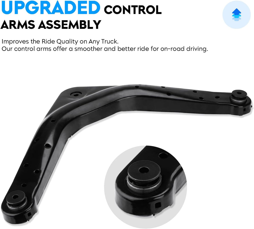 4PCS Rear Control Arm w/Ball Joint for Jeep Grand Cherokee 1999-2004, Upper and Lower Replacement Rebuild End Link Suspension Kit K643183 K641869 K7450