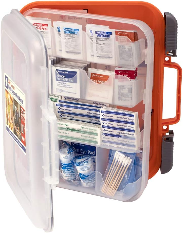 OSHA Compliant First aid Kit, All-Purpose 100-Person Emergency First Aid Kit for Business, Home, and Car in Plastic