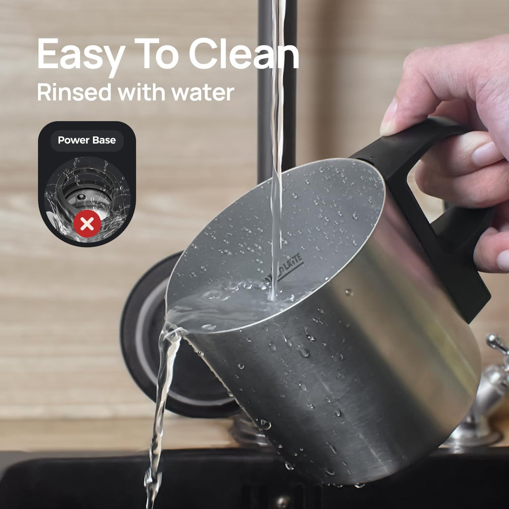 4-in-1 Milk Frother - Electric Steamer, Automatic Warm & Cold Cappuccino Foam Maker, 12.5oz Milk Warmer for Latte