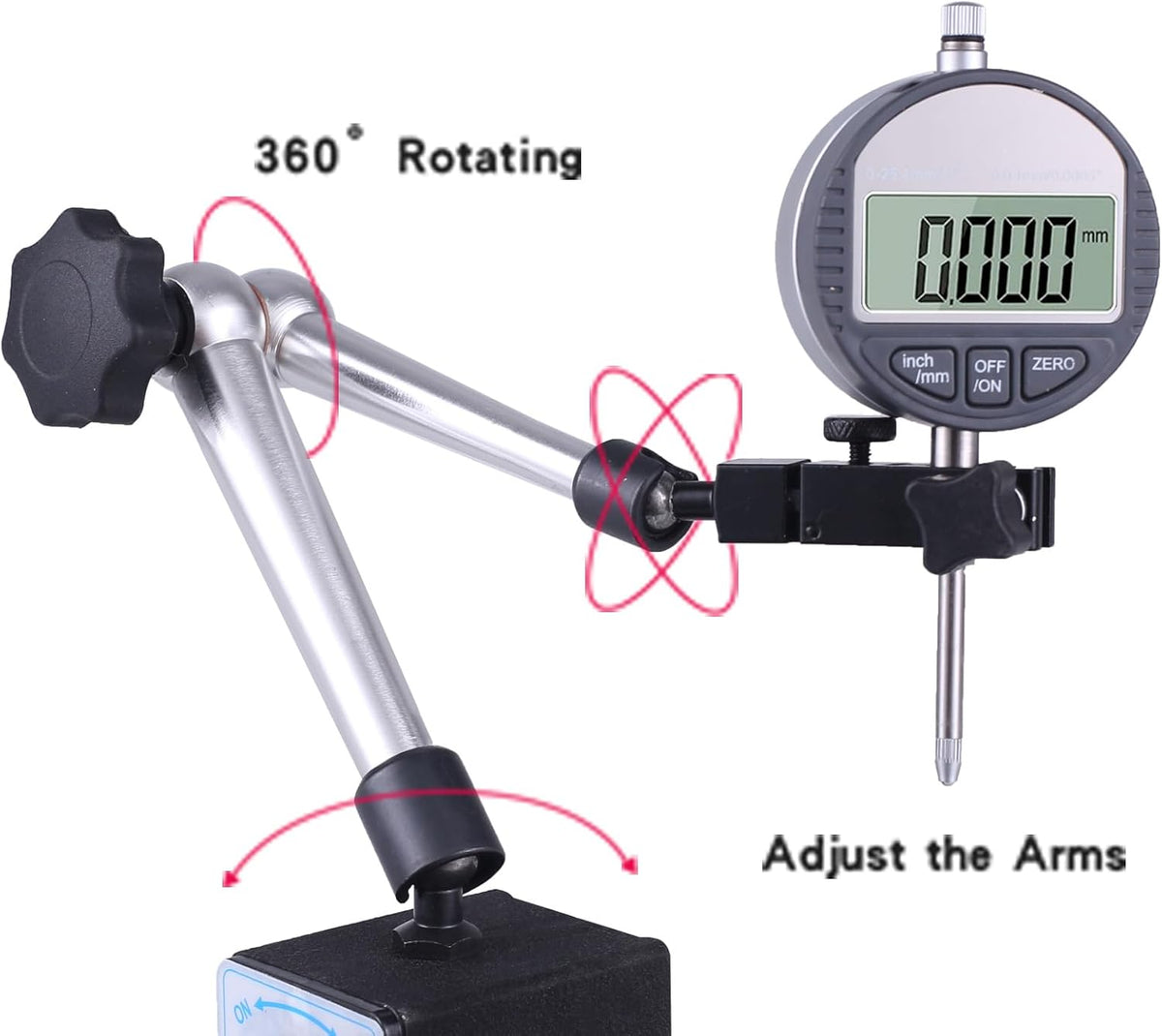 Qnkaa Magnetic Base Stand for Digital Dial Indicator