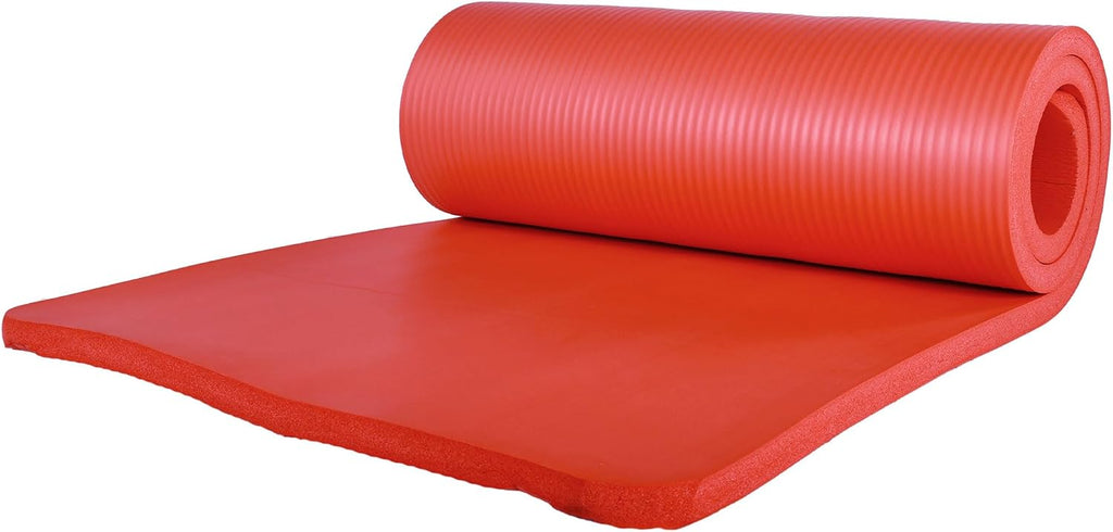 71x24 Inches Yoga Mat with Knee Pad and Optional Blocks – Extra 1-Inch Thick Non-Slip Foam with Anti-Tear Surface and