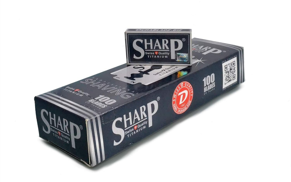 100 Sharp Titanium Double Edge Razor Blades For Safety Razor - Men's Safety Razor Blades For Shaving For Men For A