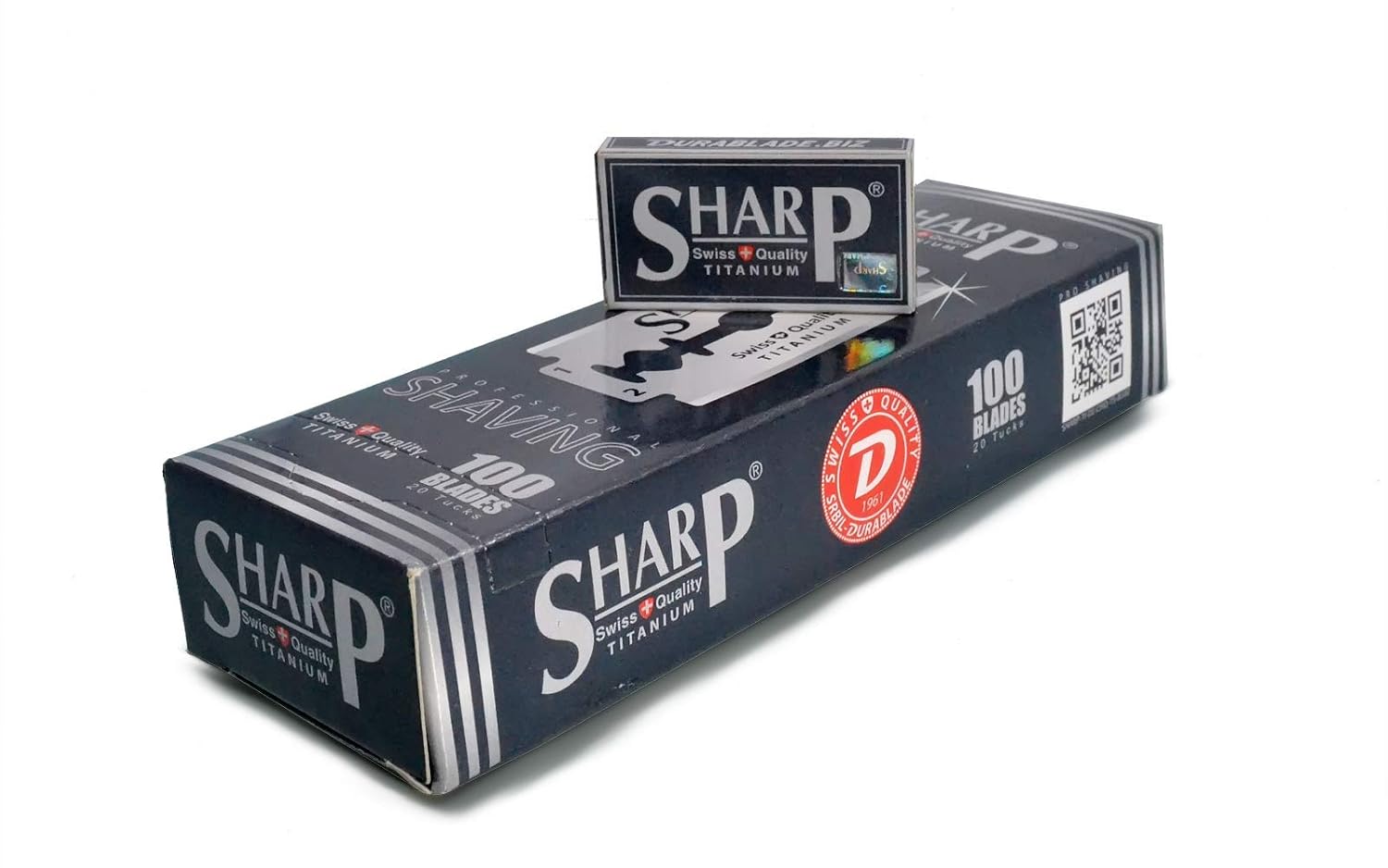 100 Sharp Titanium Double Edge Razor Blades For Safety Razor - Men's Safety Razor Blades For Shaving For Men For A
