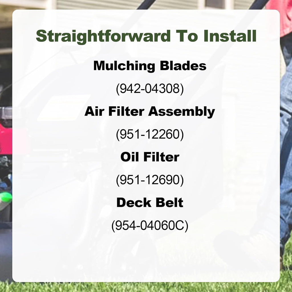 42" Deck Mower Tune Up Kit for Troy-Bilt TB42 Super Bronco 42 Pony 42 | Craftsman T1000 T1200 Riding Mowers, Replace