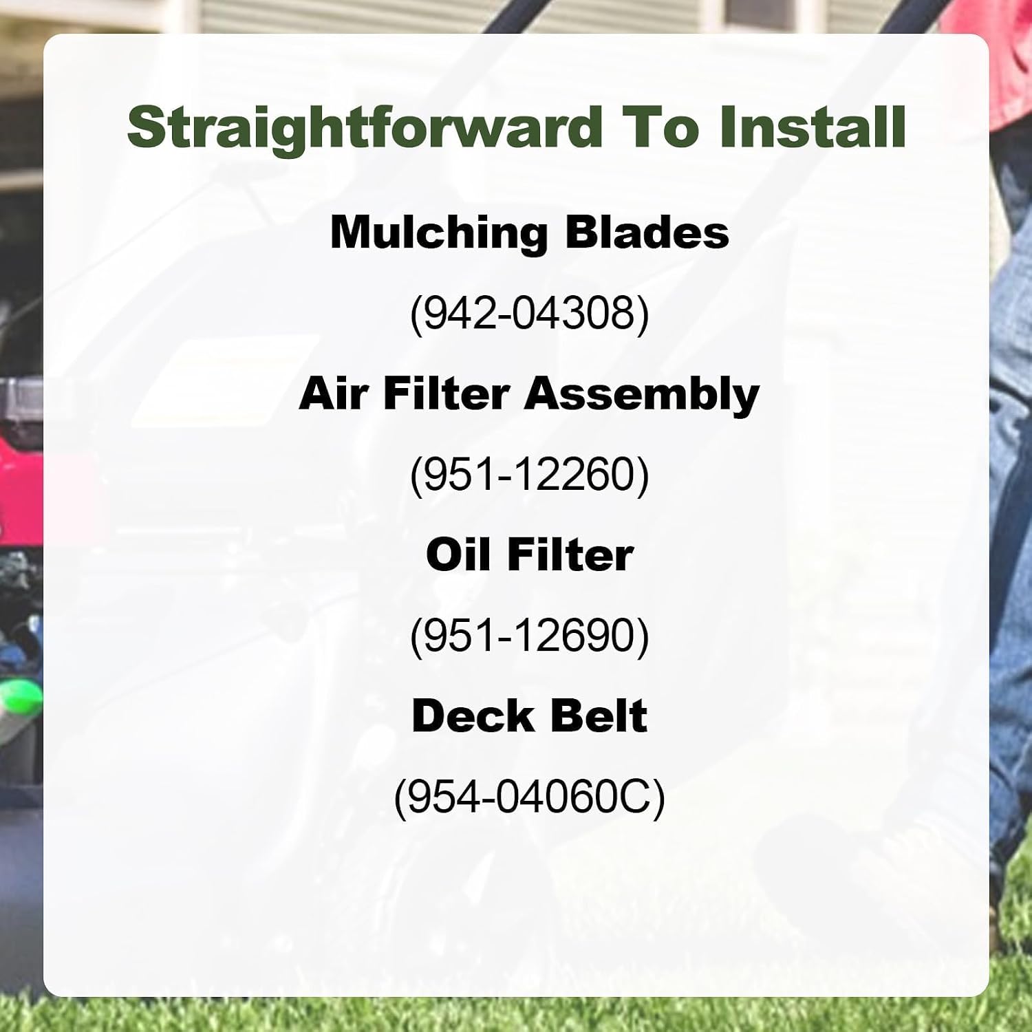 42" Deck Mower Tune Up Kit for Troy-Bilt TB42 Super Bronco 42 Pony 42 | Craftsman T1000 T1200 Riding Mowers, Replace