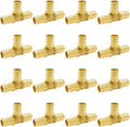 Hooshing 16 Pack 1/2 Inch PEX Tee Fittings Solid Brass Crimp Fitting