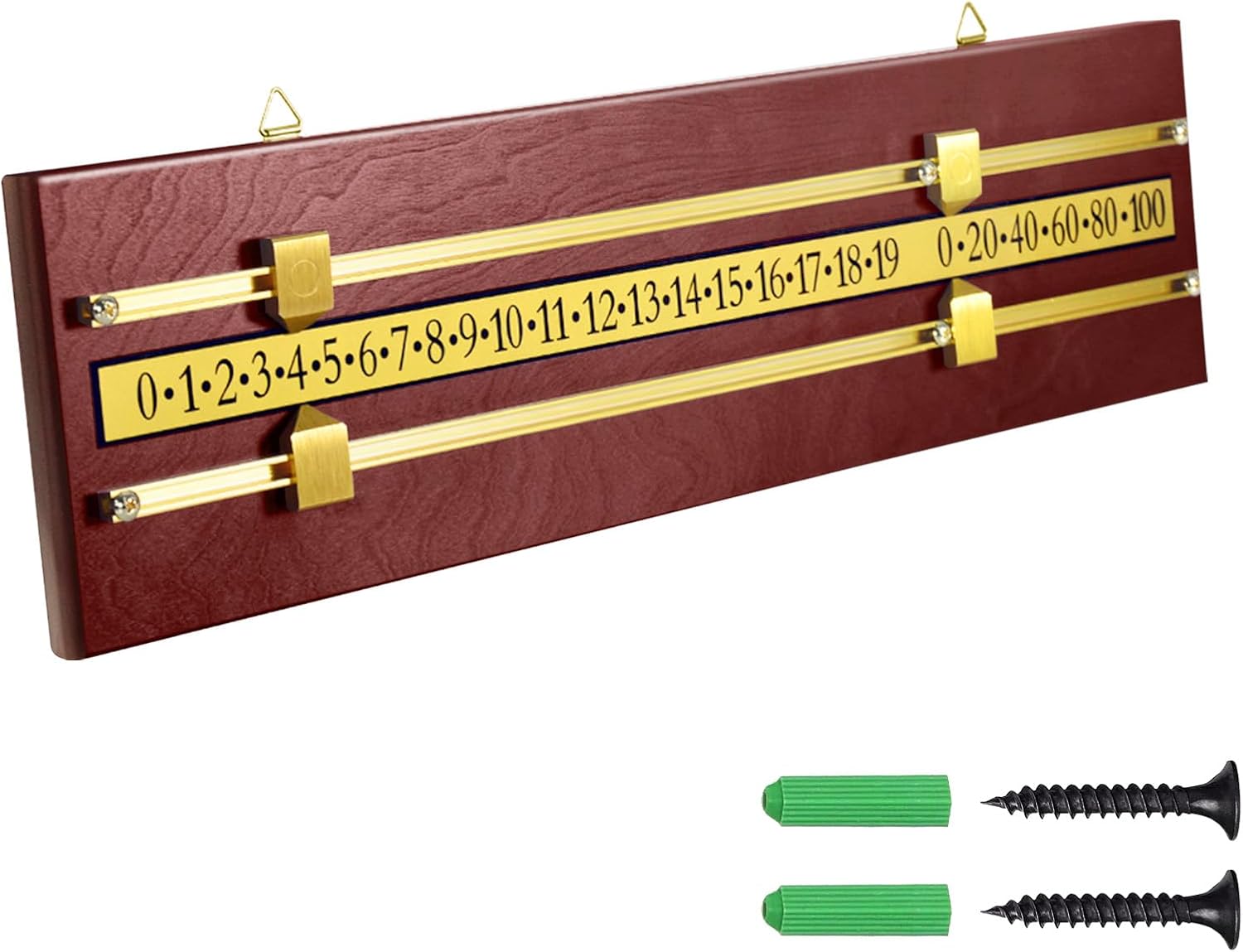 Wooden Wall-Mounted Scoreboard for Snooker,Billiards, Pool Table and Shuffleboard Games - Classic Score Keeper for