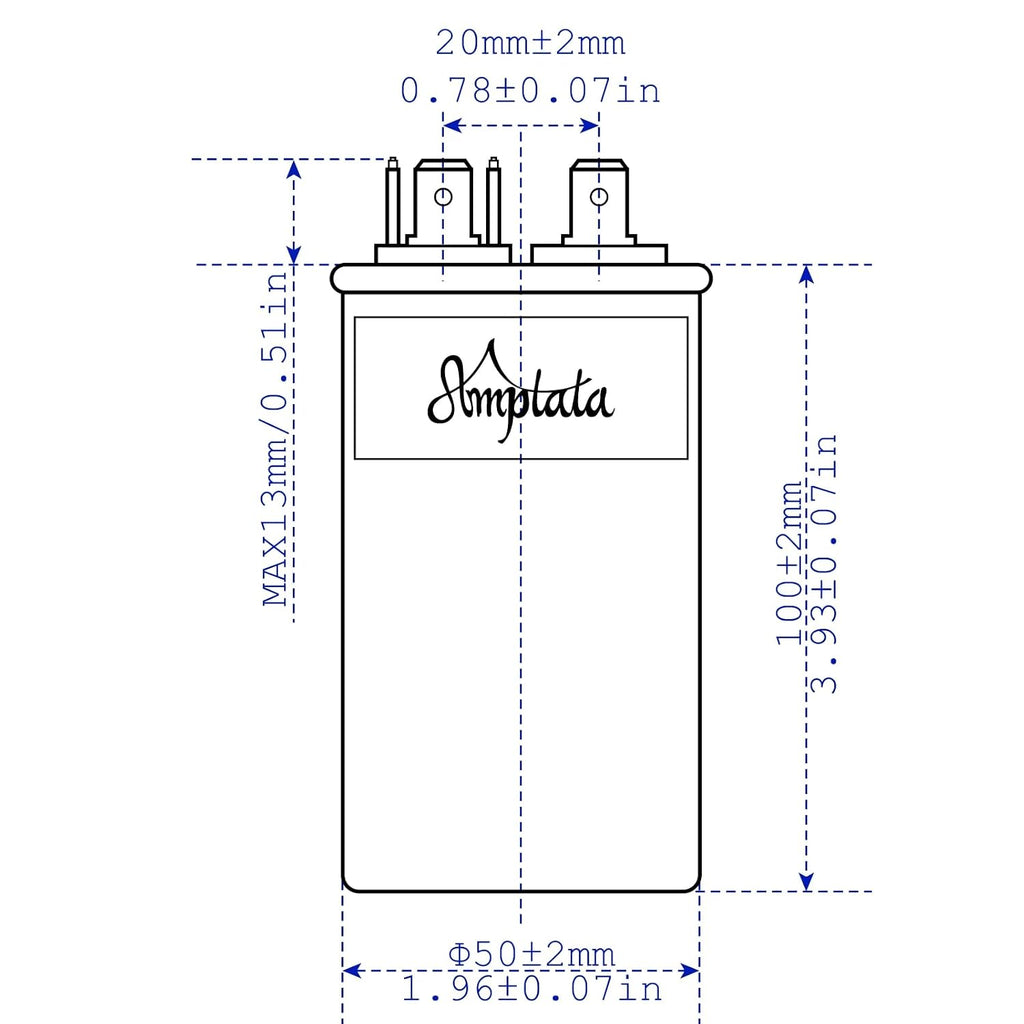 [UL Tested] AC Capacitor, 20 uf CBB65 HVAC Capacitor for AC Unit