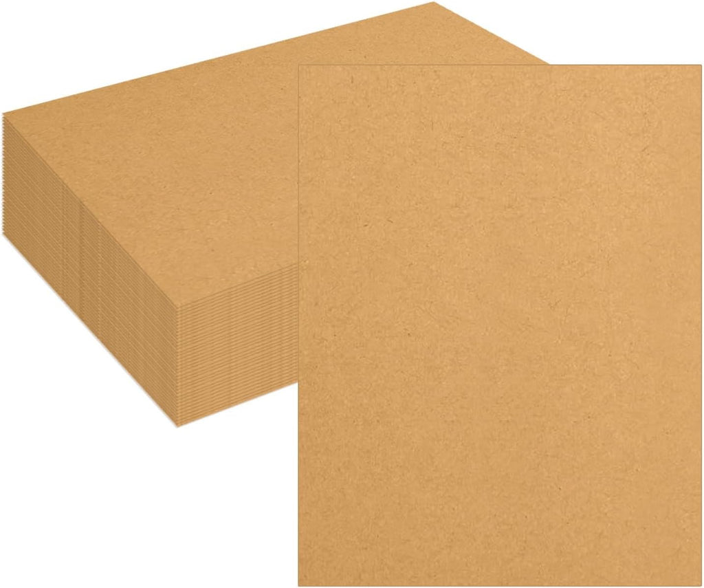 Thin Chipboard Sheets Kraft Cardboard 8.5 x 11 100 Sheets
