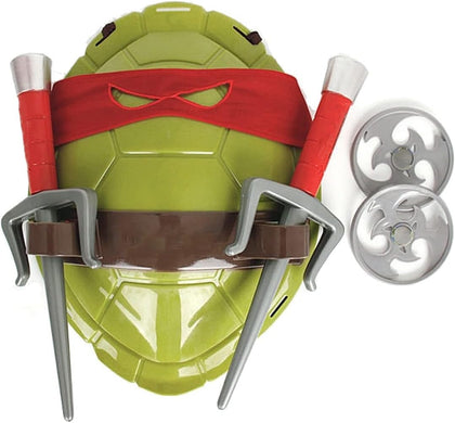 Turtle Shell for Kids Cosplay Halloween Cartoon Ninja Costume Party, Super Hero Cosplay Costume (Red)