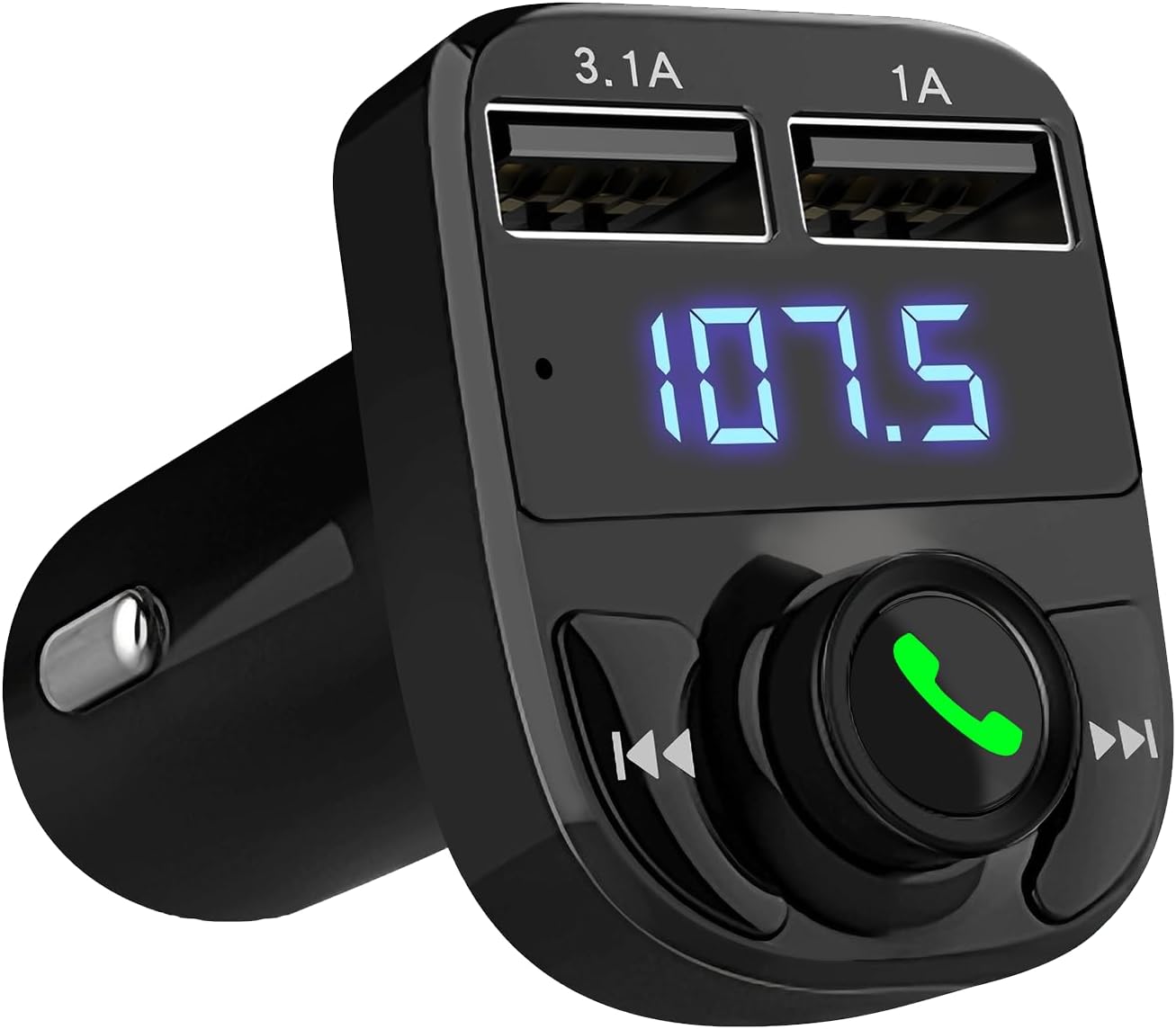 Bluetooth Car Adapter 5.3, FM Transmitter, Dual USB Charger | Stream music, Spotify and GPS navigation with
