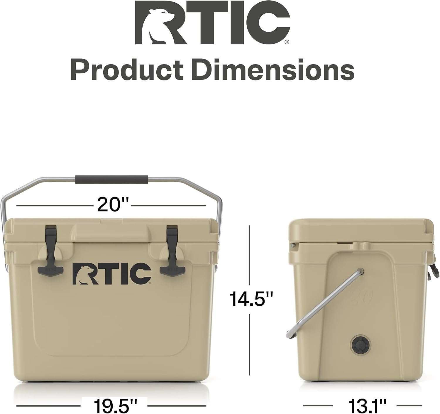 20 QT Ultra-Tough Hard Cooler | Portable Hard Ice Chest Box for Beach, Drinks, Camping, Picnic, Fishing, Boat and
