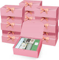15 PCs Gift Boxes, 10X8X4 Inch Proposal Box with Ribbon, Pink Box