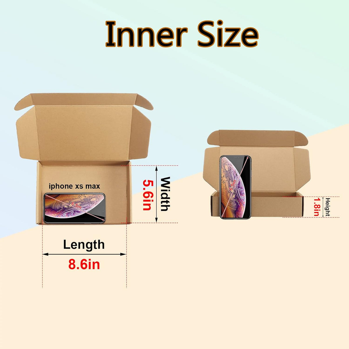 9x6x2 Inches Shipping Boxes Pack of 25, Small Corrugated Cardboard Box for Mailing Packing Literature Mailer
