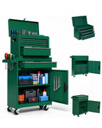 4-Drawer Rolling Tool Chest, 2-in-1 Storage Toolbox, Army Green