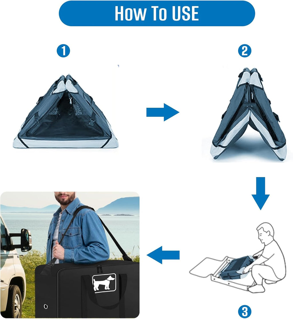 600D OxfordDog Playpen Storage Bag Fits 24" H 8 Panels and 9 Stakes Suitable for Foldable Exercise Pet Playpen, RV
