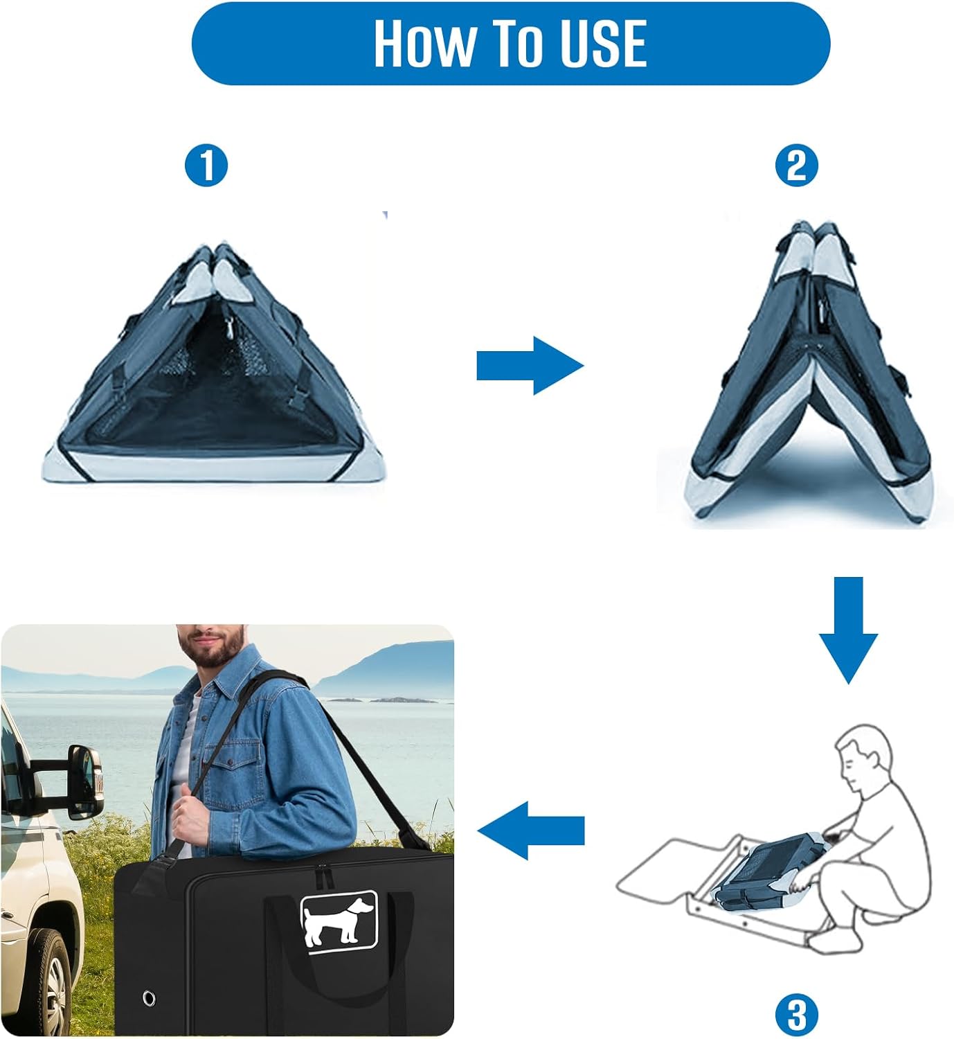 600D OxfordDog Playpen Storage Bag Fits 24" H 8 Panels and 9 Stakes Suitable for Foldable Exercise Pet Playpen, RV