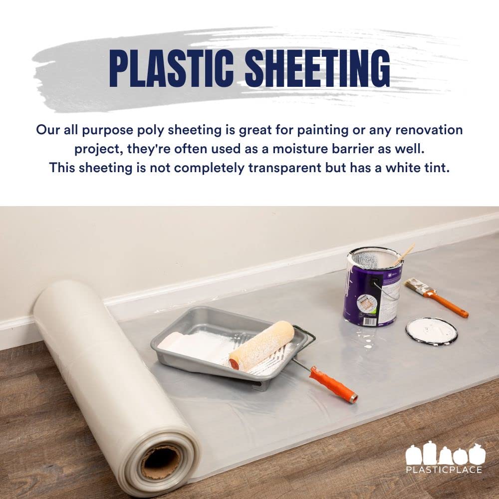 PS101006 Extra Heavy Clear Plastic Sheeting │ 6 Mil │ 10'W x 100'H (1 Roll)