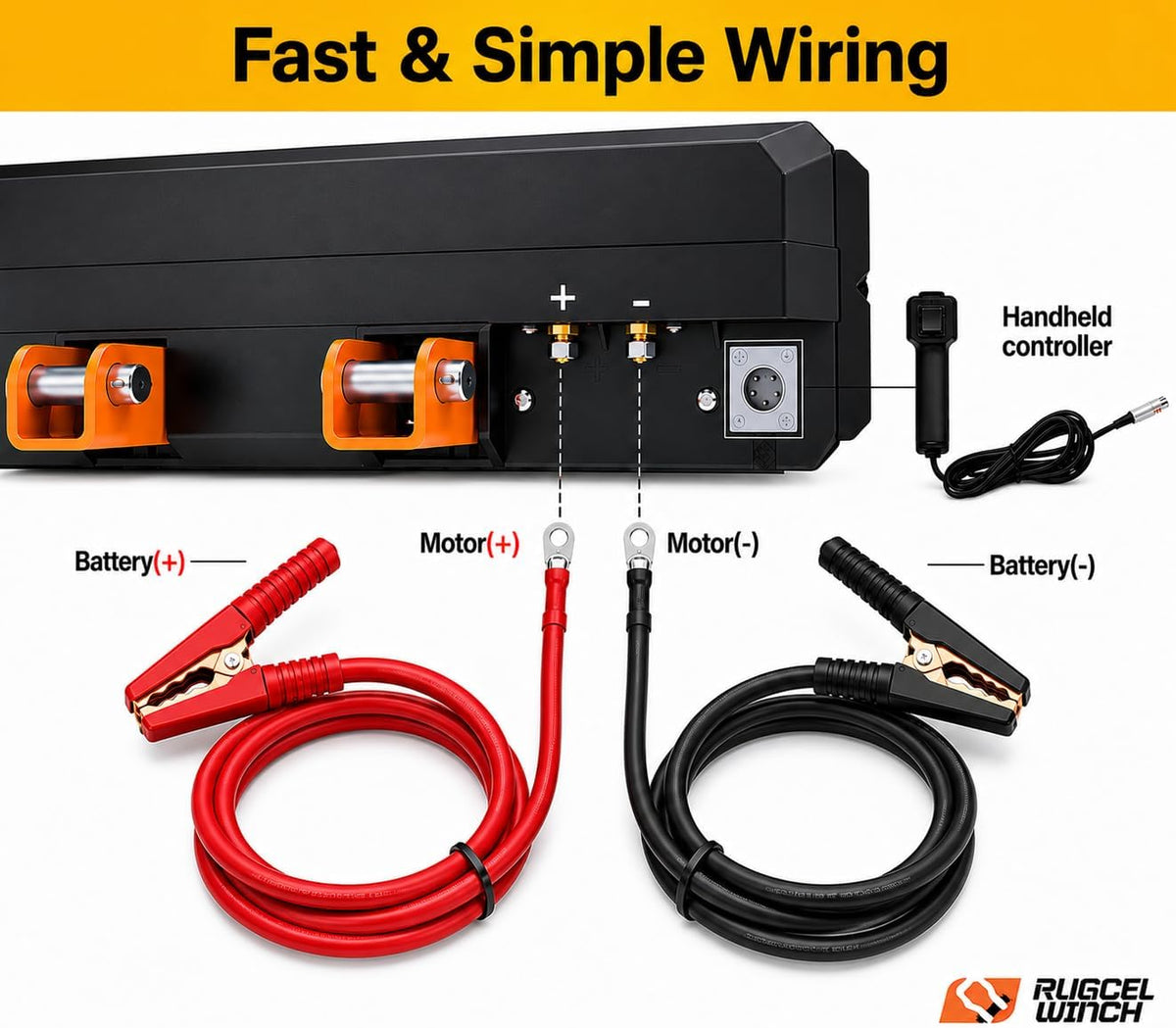 Portable Winch 12V DC Electric Utility winch,4500lb/2041kg Single Line Pull with Steel Mounting Plate, Integrated
