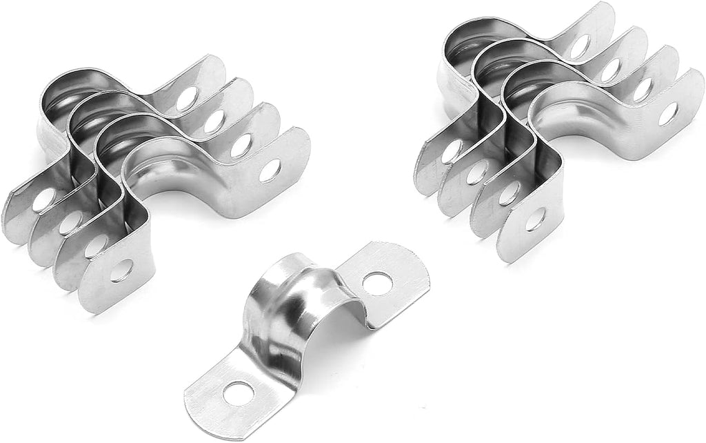 30Pcs 1/2 Inch Stainless Steel Conduit Clamps, for Pipe Fixing