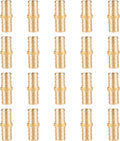 WMAXPFIT(20 Pack) 1/2 Inch PEX Coupling F1807, LF Brass crimp fitting for PEX-b pipe
