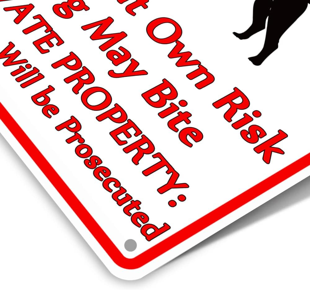 Beware Of Dog Sign No Trespassing Dogs Yard Sign Warning Signs For Fence Private Property Metal Tin Sign No