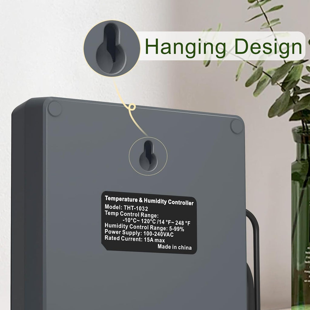 Dual Probe Temperature & Humidity Controller, Independent Sensors for Precise Temperature and Humidity Control