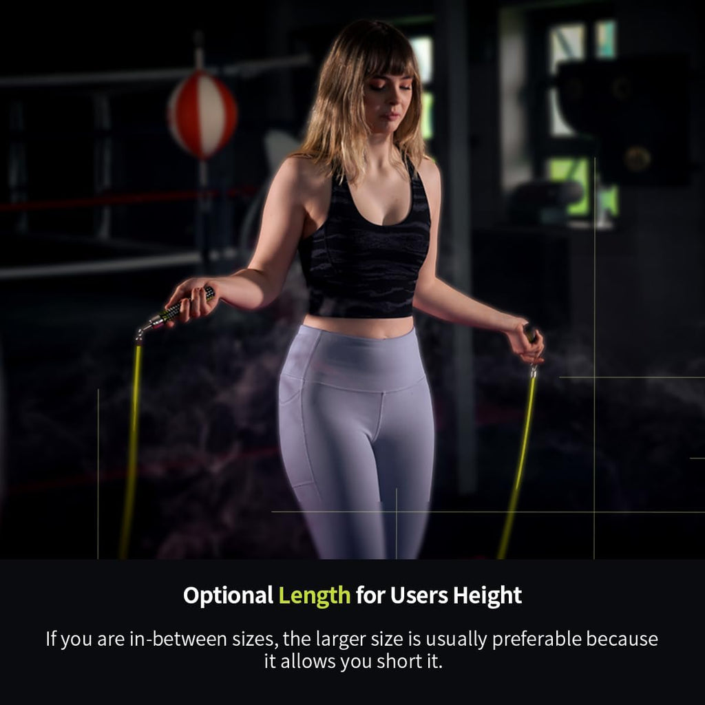 HEREROPE 1/4LB Weighted Jump Rope for Speed, Cardio, Boxing & Workout, Skipping Rope with Ball-bearing, Comfortable &