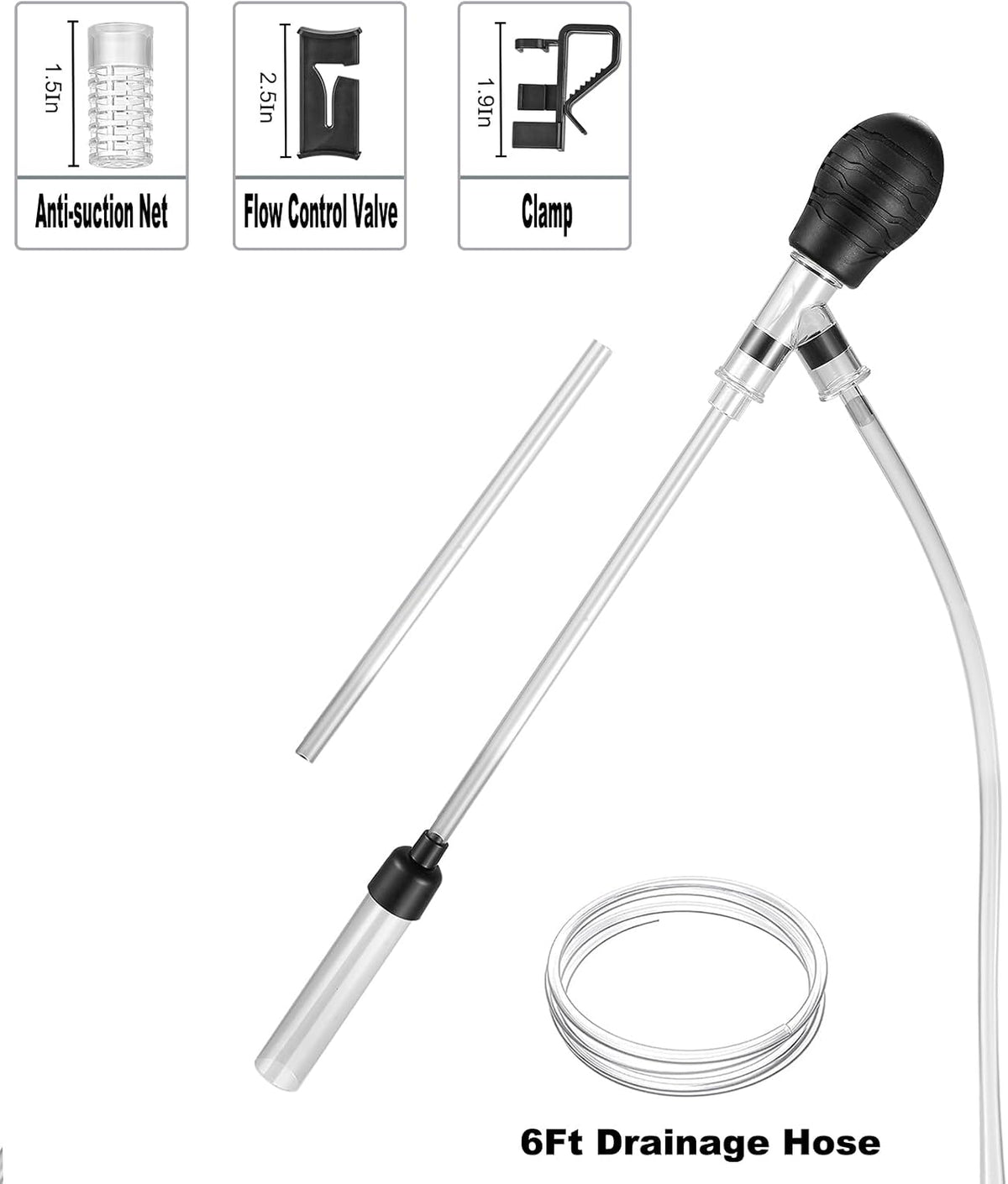 Small Aquarium Gravel Vacuum Sand Cleaner Tank Water Changer