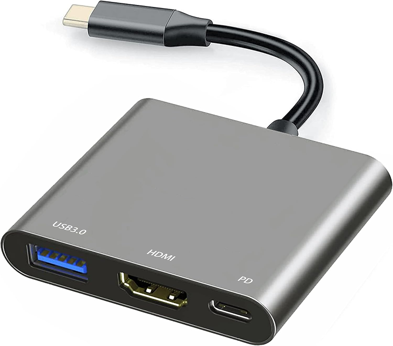 USB C to HDMI Multiport Adapter with Charging Port, HDMI to USB C Hub Adapter for Monitor to Laptop, USB-C to USB 3.0
