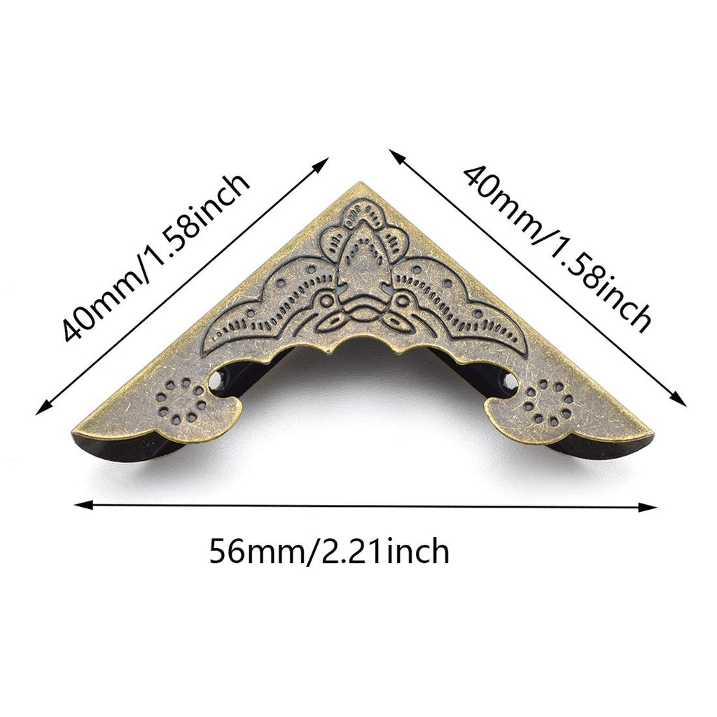 20-Pack Metal Book Corner Protector 4mm Inner Height Book Corner