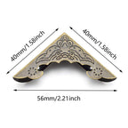 20-Pack Metal Book Corner Protector 4mm Inner Height Book Corner