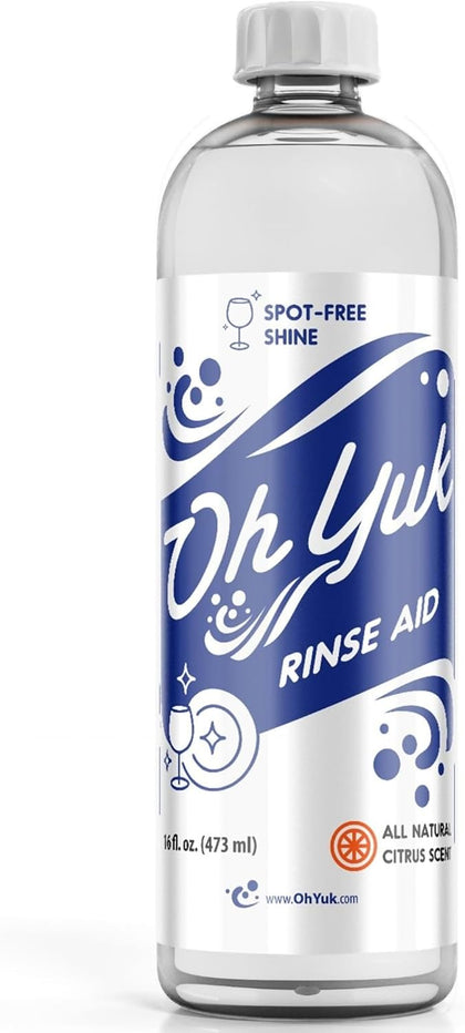 Dishwasher Rinse Aid Liquid, Dishwasher Drying Agent for Spot-Free Shine, Liquid Rinse Aid for Dishes, Glasses &