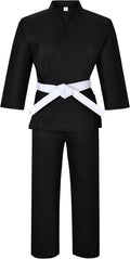 Karate gi Martial Arts Elastic Drawstring Karate Uniform For Kids & Adult Lightweight Student Gi with Free Belt