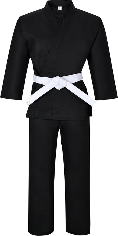 Karate gi Martial Arts Elastic Drawstring Karate Uniform For Kids & Adult Lightweight Student Gi with Free Belt