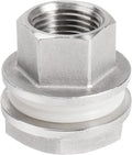 FERRODAY Stainless Steel 1/2" NPT Weldless Bulkhead, Fitting with 2 Gaskets