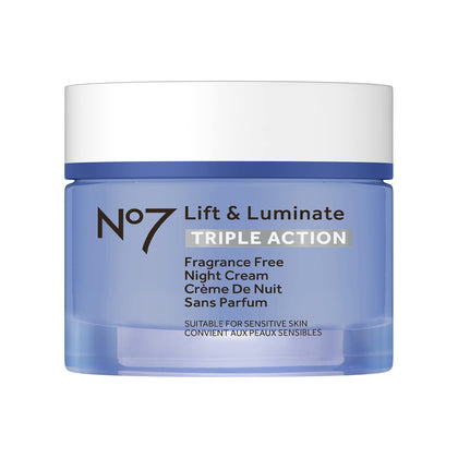 Lift and Luminate Triple Action Fragrance-Free Night Cream – Anti-Wrinkle Collagen Peptide Brightening Moisturizer